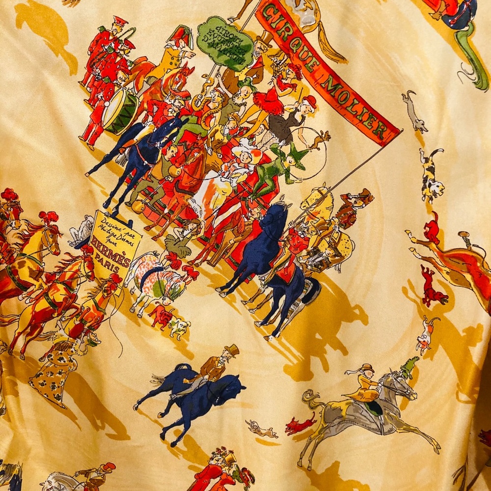 Hermès  Silk Scarf Print "Cirque Molier"  Blouse - Picture 8 of 13